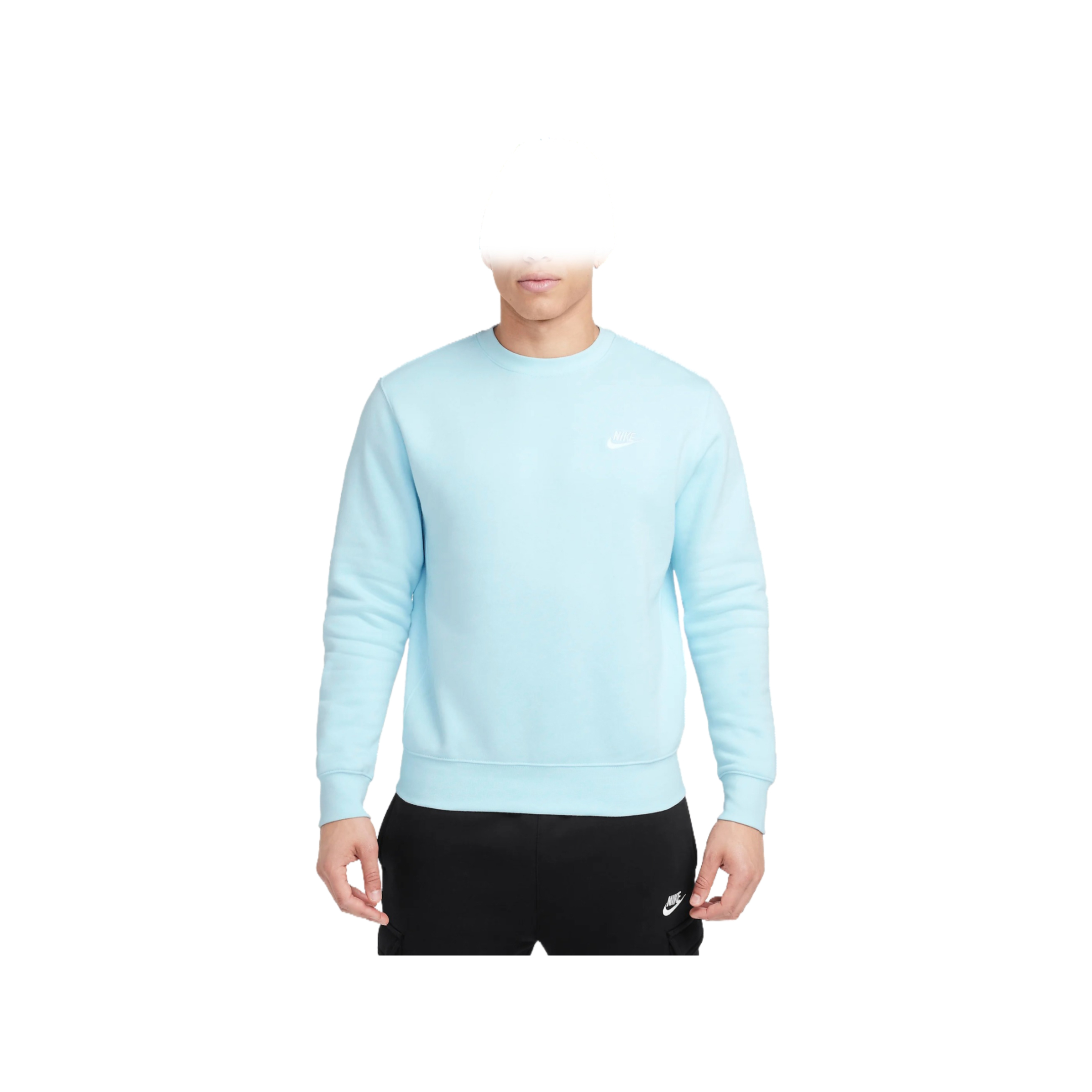nike men's sportswear club crewneck sweatshirt psychic blue