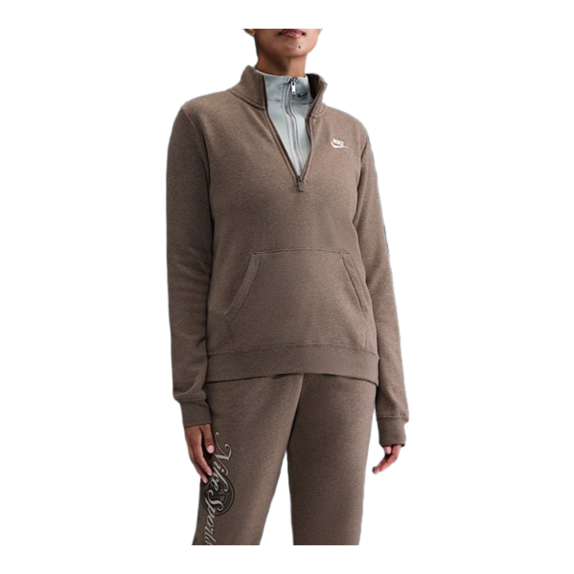 Nike Sportswear Club Fleece Women's 1/2-Zip Sweatshirt (Mink Brown