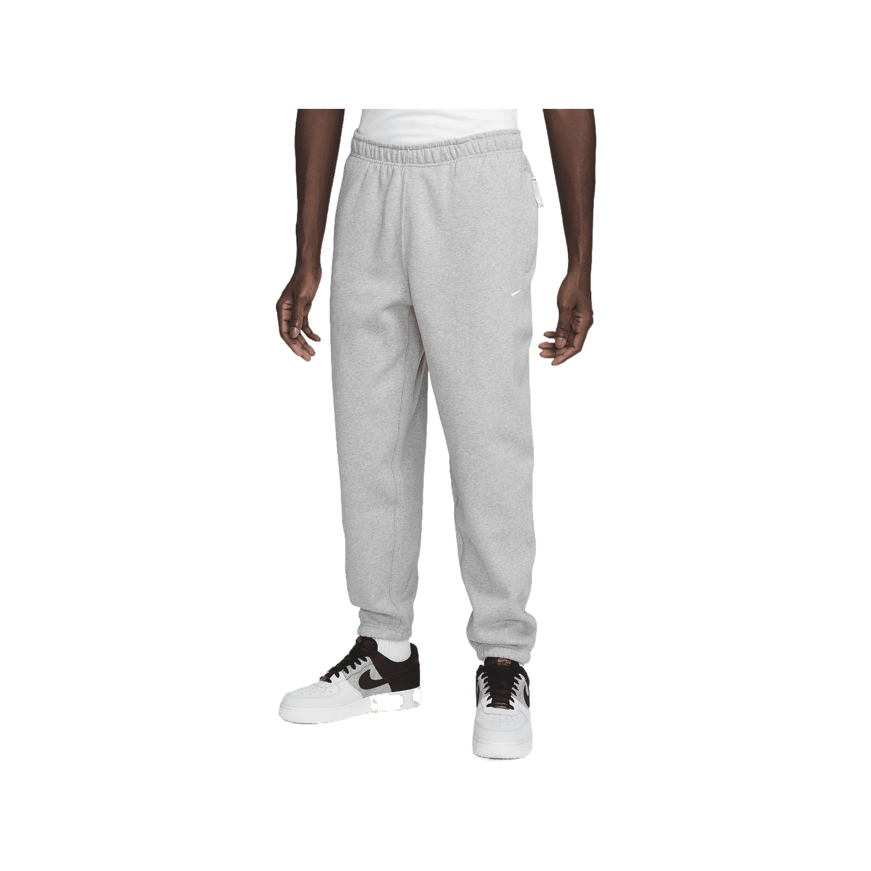 Nike Solo Swoosh Men's Fleece Pants (DX1364-063) (Dark Grey