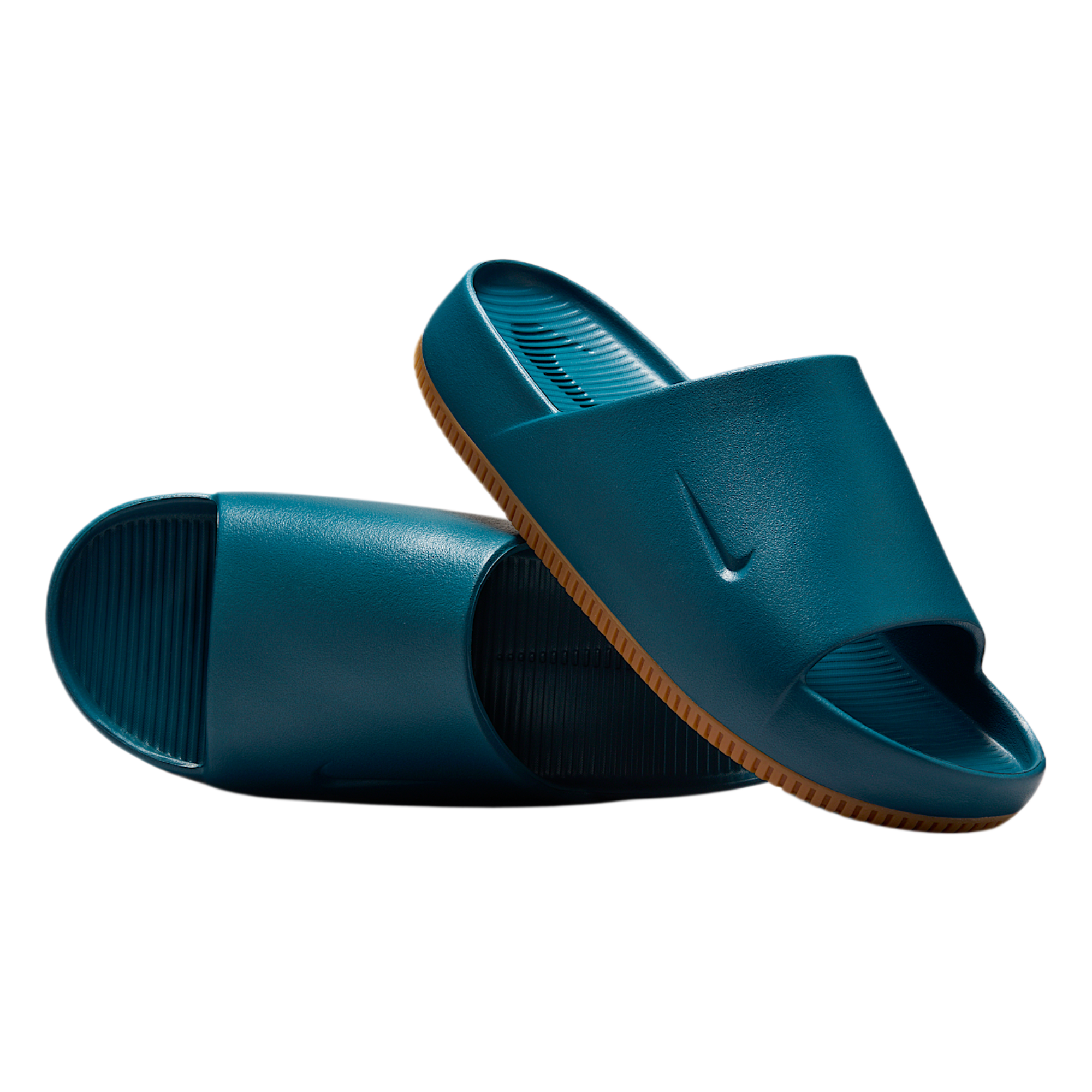 Nike Calm Men's Slides (Blue Force/Gum Medium Brown/Blue