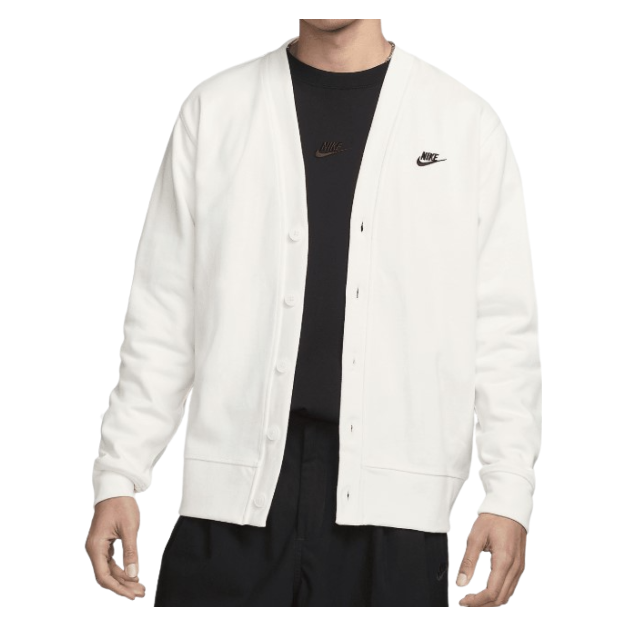 NSW Club Knit Fairway Mens Cardigan (White) | eBay