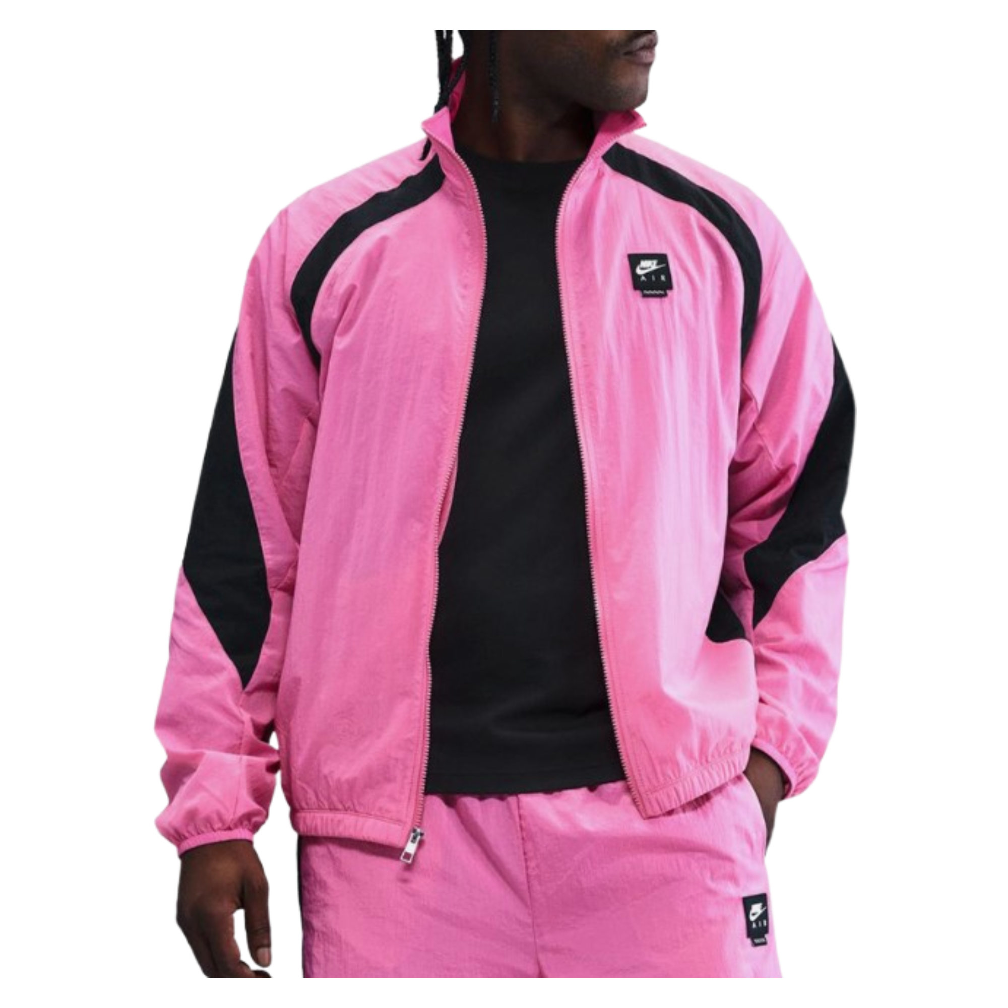 Air Woven Track Mens Jacket (Black/Pink/Black) | eBay