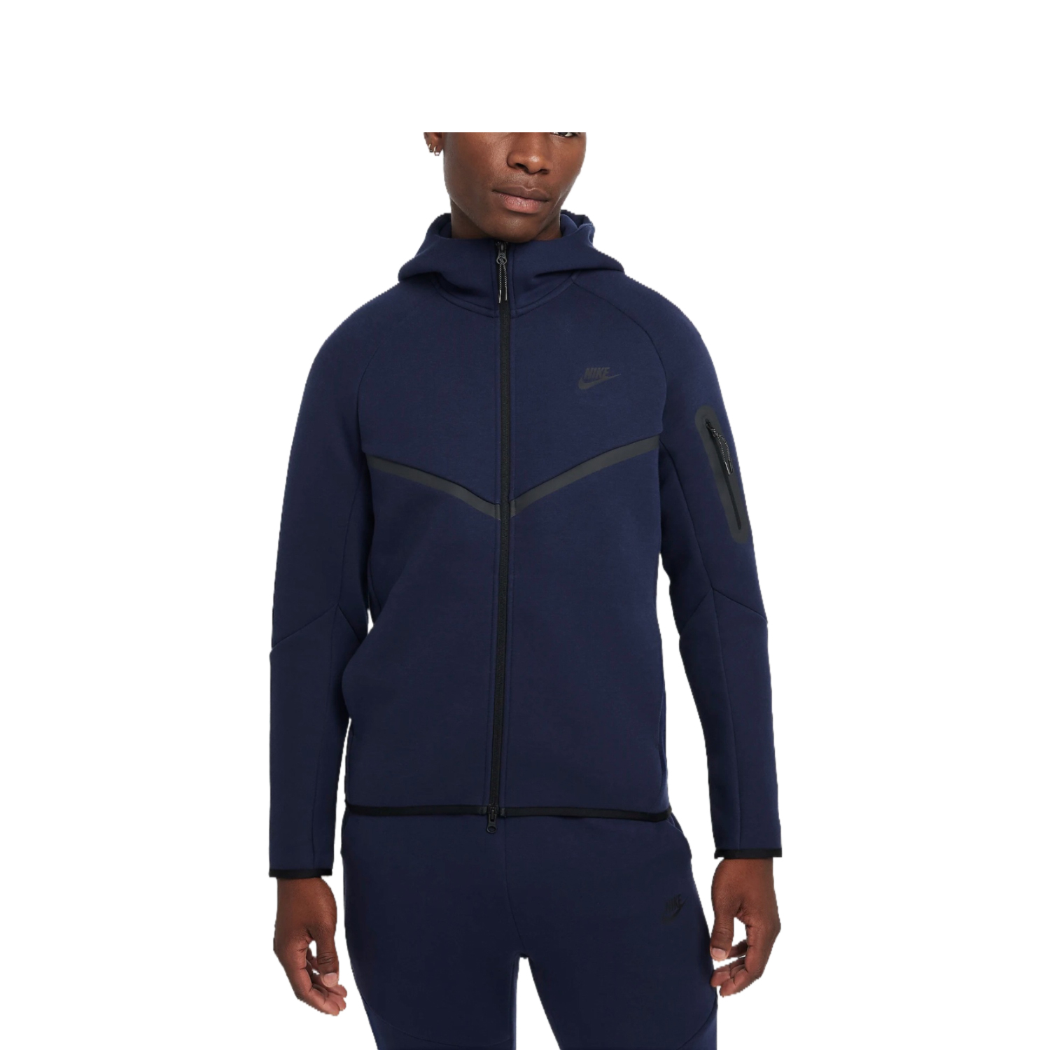 Nike Tech Men's Full-Zip Windrunner Hoodie (Obsidian/Black) | eBay