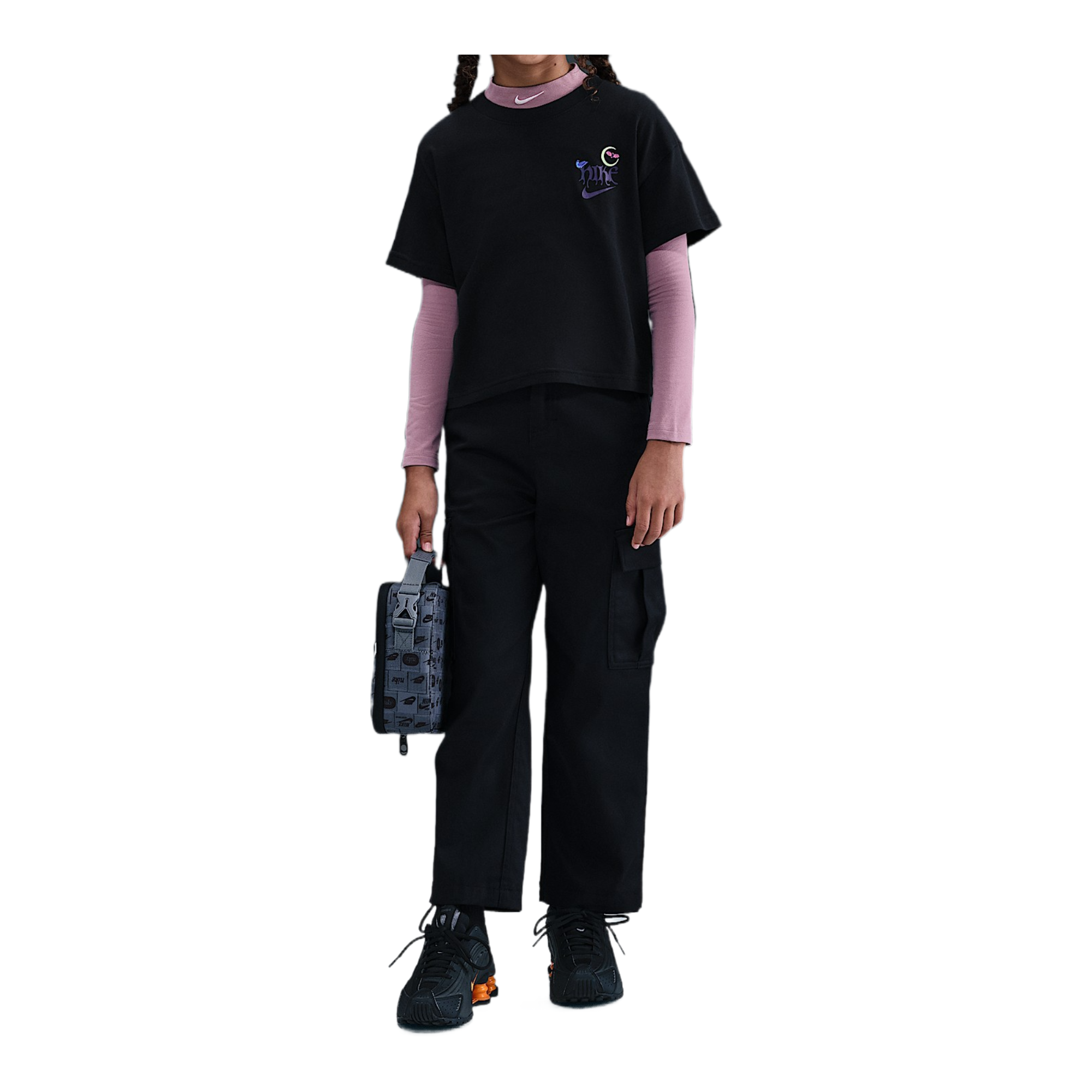 Nike Sportswear Big Kids' (Girls') T-Shirt (Black)