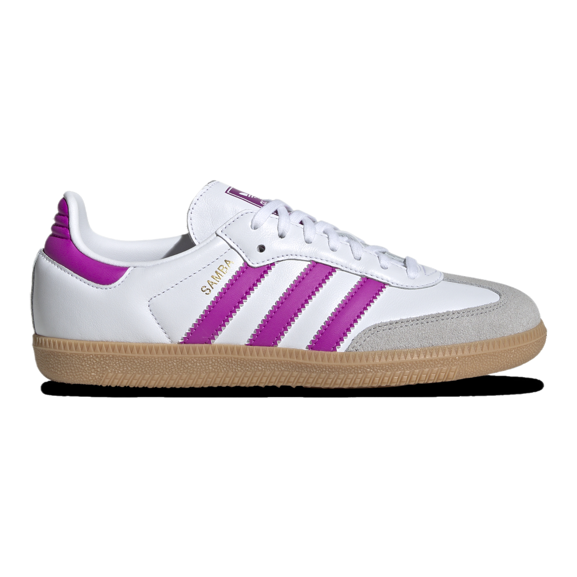 adidas Kids' Grade School Samba OG Shoes, Boys', Size 7, White/Purple