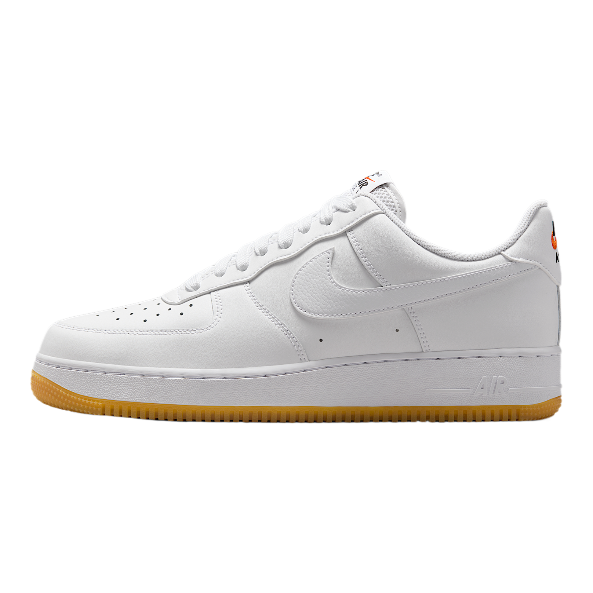 Nike Air Force 1 '07 LV8 Men's Shoes (White/Gum Yellow/Safety