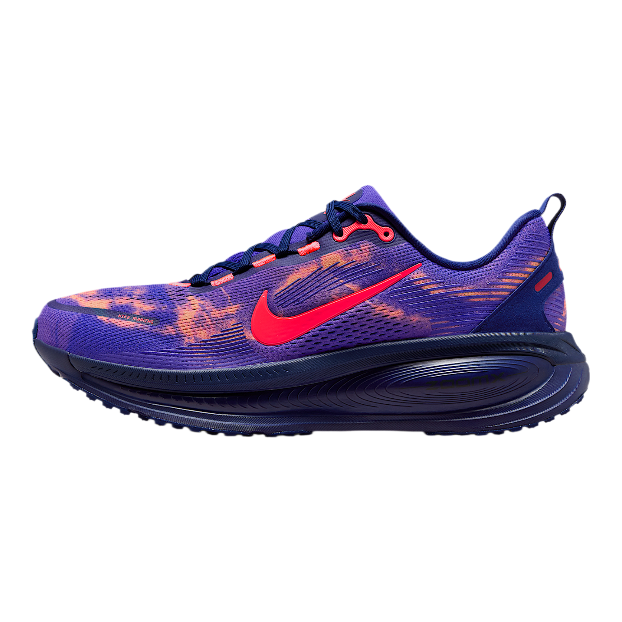 Nike Vomero 18 Men's Road Running Shoes (Indigo Burst/Blue Void/Orange Pulse/Hot Lava)