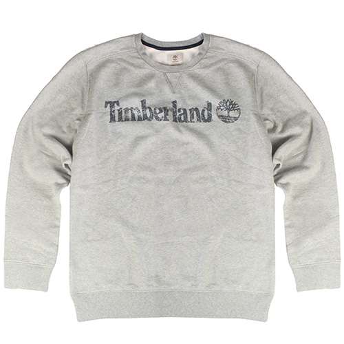 TIMBERLAND LOGO CREW NECK SHIRTS (GREY)