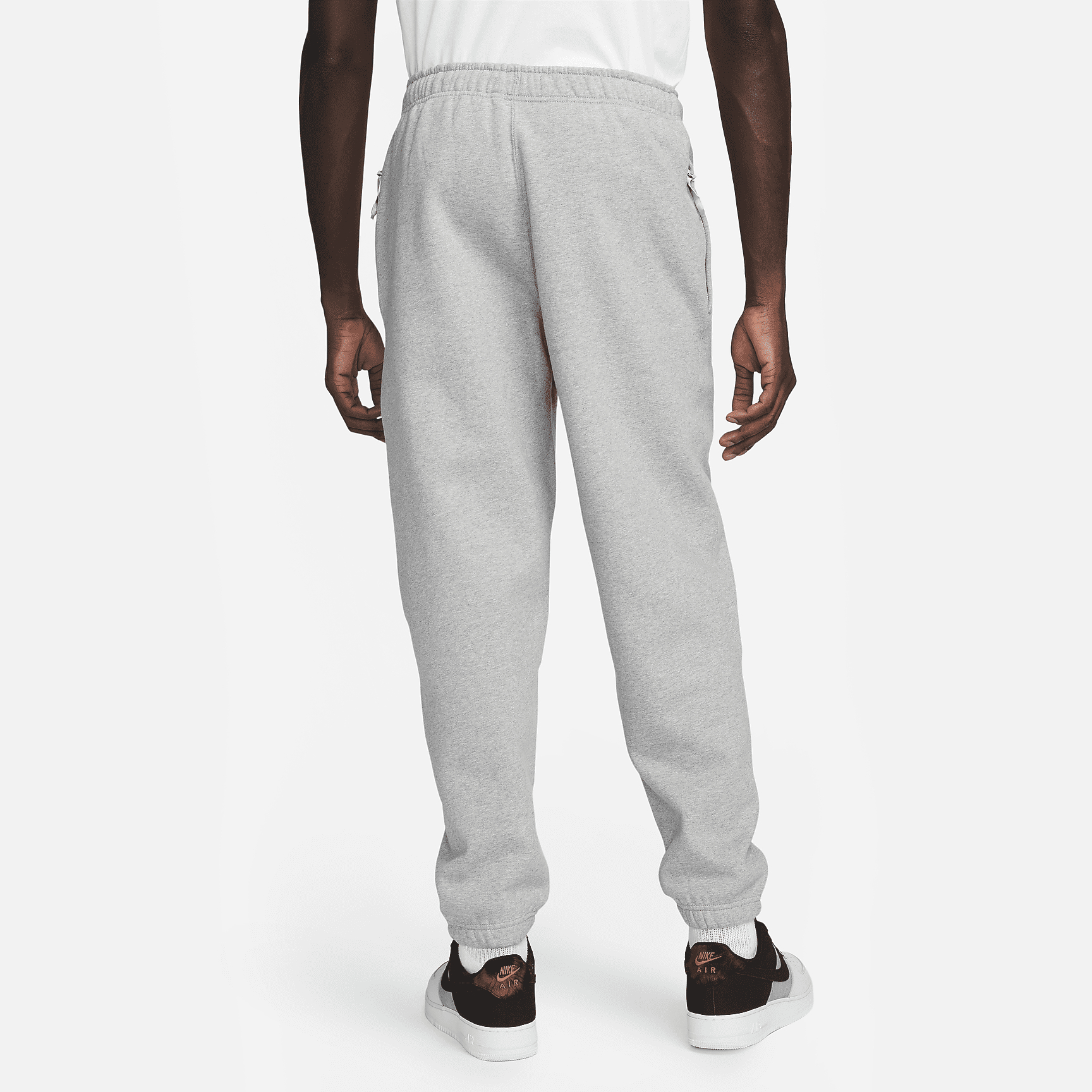 Nike Solo Swoosh Men's Fleece Pants (DX1364-063) (Dark Grey