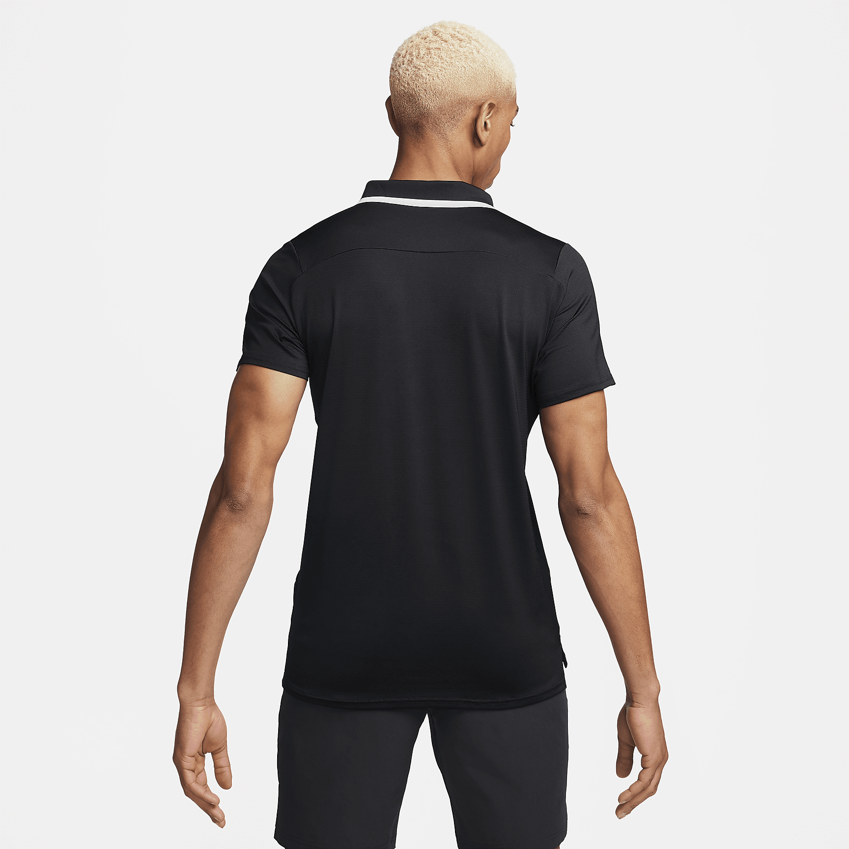 NikeCourt Advantage Men's Dri-FIT Tennis Polo (Black/White/White